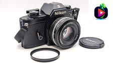  Near Mint Nikon EM 35mm Camera  Nikkor 50mm F1.8 Ai-s Pancake Lens fm Japan
