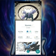 Shiny Kyurem Special Background Go Fest 2026 Lucky Trinket- 20k Star.d