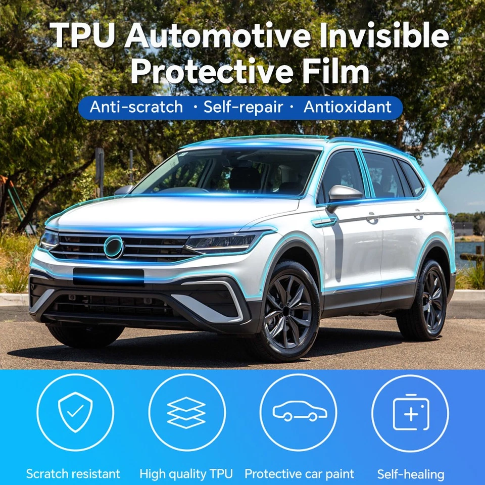 For Volkswagen Tiguan 2022-2024 PRO PreCut Paint Protection Film Clear Bra PPF - Image 3 of 4