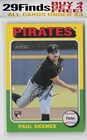 Paul Skenes Rookie Card 2024 Topps Heritage #594 Pittsburgh Pirates