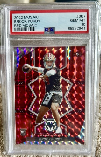 2022 Panini Mosaic - Rookies Brock Purdy #367 Red Mosaic Prizm (RC)