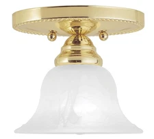 Livex Lighting 1530-02 Edgemont Semi-Flush Mount Polished Brass
