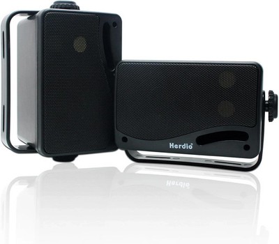 Herdio 3,5'' Outdoor Bluetooth Lautsprecher Wandhalterung Bass 3-Wege Wasserdicht Paar
