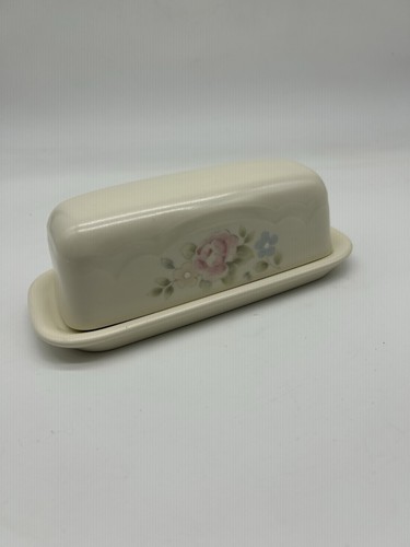 Pfaltzgraff Tea Rose Kitchen Table Rectangular Butter Dish 5E