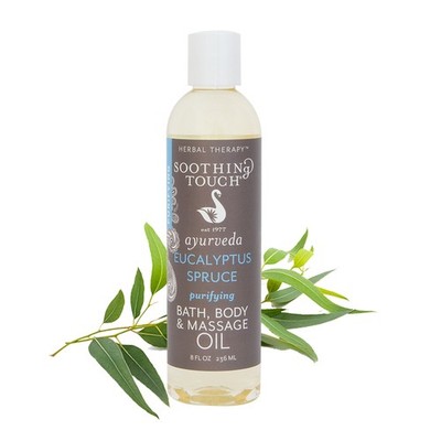 SALE! Soothing Touch Bath & Body Massage Oils Eucalyptus Spruce 8oz EXPIRES 9/26