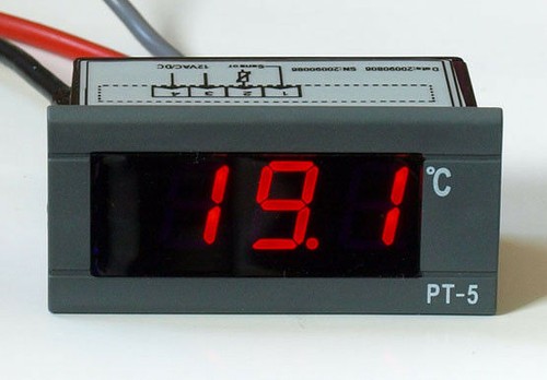 LED Thermometer digital -30 +100°C 12V Digitalthermometer Einbauthermometer - Bild 2 von 2