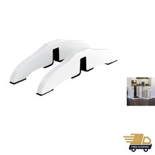 Elegant White Support Feet for Pet Gates - Enhance Stability, Pair Included