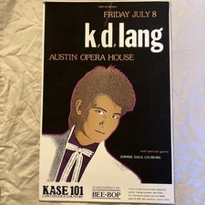k.d. Lang Jimmie Dale Gilmore Poster 7/8/1988 Austin Opera House TX Jagmo