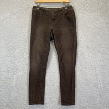 Eddie Bauer Women's Corduroy Pants Size 6 Modern Slim Straight Dark Brown