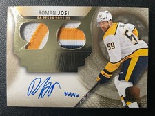 22-23 The Cup Hockey Honorable Numbers Rookie Patch Auto HR-RJ Roman Josi #/96