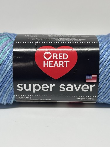 Lot: 5 Skeins Red Heart Super Saver yarn. Color: OCEAN ~141g Ea. Preowned READ - Picture 3 of 8
