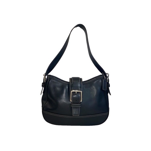 Coach Vintage Hampton Hobo Shoulder Bag W/Silver Hardware & Brown