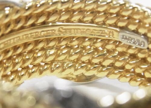 $12,000 TIFFANY & CO. SCHLUMBERGER 6 SIX ROW ROPE RING BAND 18K GOLD PLATINUM 5 - Picture 5 of 8