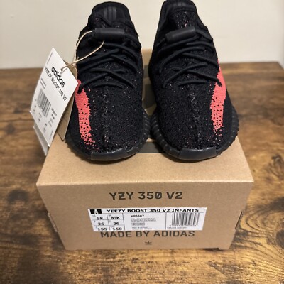Adidas Yeezy Boost 350 V2 Infant Toddler Core Black Red