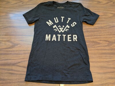 Women's WINKS & WHISKERS Short Sleeve MUTTS MATTER Black & White Graphic Tee XS