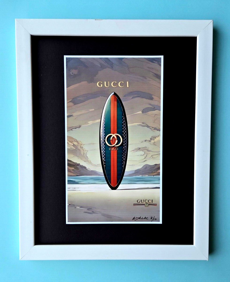 💎ALEXANDER DULAC | MY GUCCI LUXE SURFBOARD Hand Signed Authentic