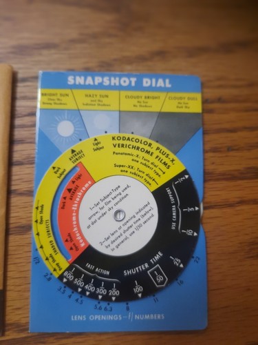 Vintage Kodak Snapshot Kodaguide Photo Exposure Dial Guide - Picture 2 of 5