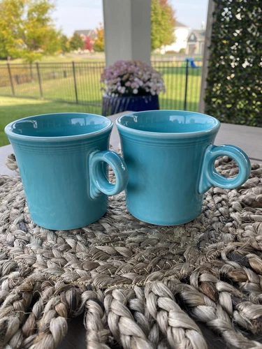 Fiestaware Turquoise Ring Mugs Fiesta (2)