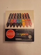 Vintage Box Prang Crayons 8 Colors unused American Crayon Co. 51-8