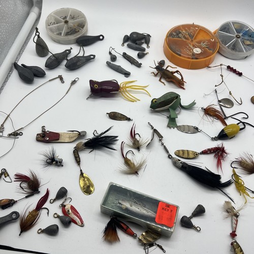 Vintage Small Metal Fishing Lure Lot weights hooks and more must see rare - Picture 21 of 23
