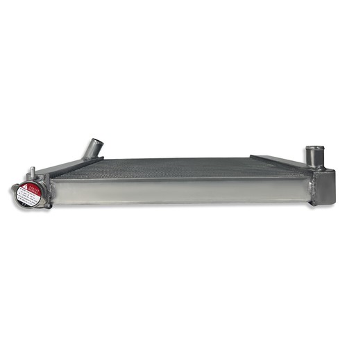 Radiador de 29" 2 filas y relé de ventilador eléctrico y termostato de 16" para GM Chevy aluminio - Imagen 6 de 14