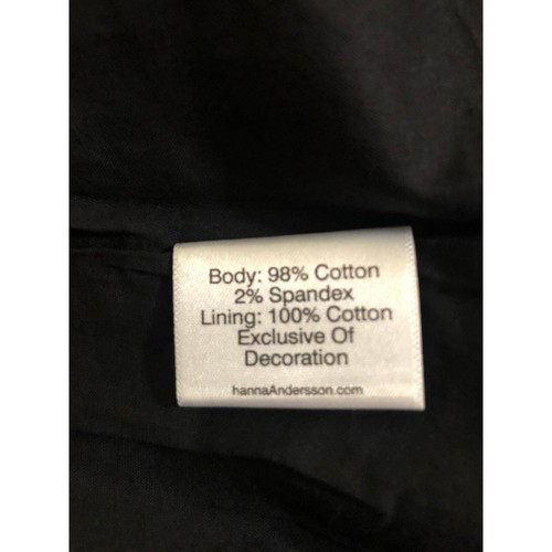 Hanna Andersson Girls NWT Black Sno Happy Velveteen Embroidered Dress Size 10 - Picture 6 of 9