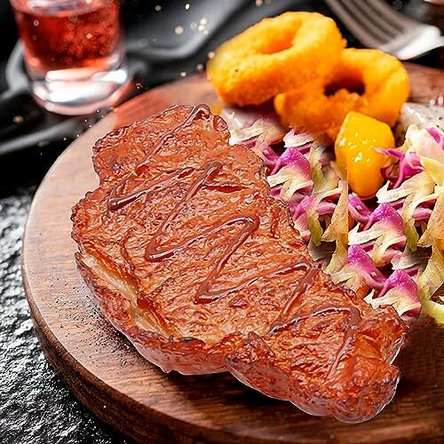 4 Stück Künstliches Lebensechtes Steak Gefälscht Gekocht Roastbeef Simuliertes Essen Steak - Bild 6 von 8