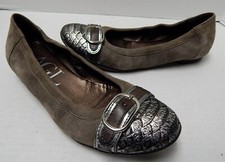 AGL Attillio Giusti Leombruni Brown Suede Leather Ballet Flats Italy 36.5