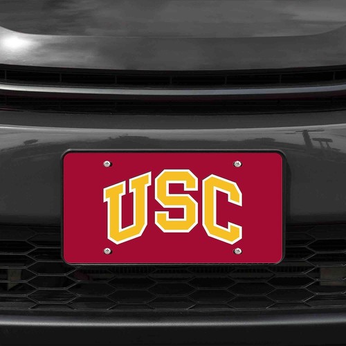 University of Southern California Trojans Red Mirrored Laser Cut License Plate - Picture 2 of 7