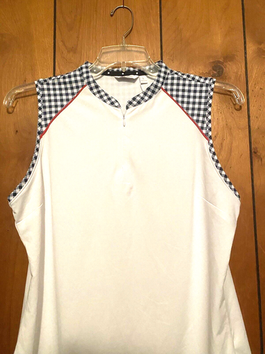 NWT Lady Hagan Sz Large Short Sleeve Polo Women Tennis Golf 1/4 Zip - Picture 7 of 7
