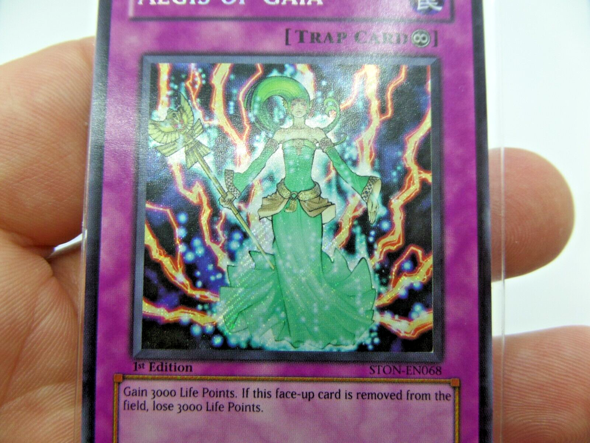 Yugioh Aegis of Gaia 1st Edition STON-EN068 Strike of Neos Card AS-IS NOT  GRADED | eBay