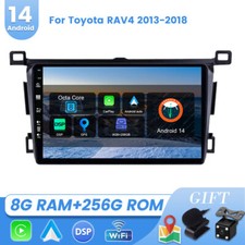 Android 14 CarPlay For Toyota RAV4 RHD 2013-2018 Radio Stereo GPS Sat Nav 256GB