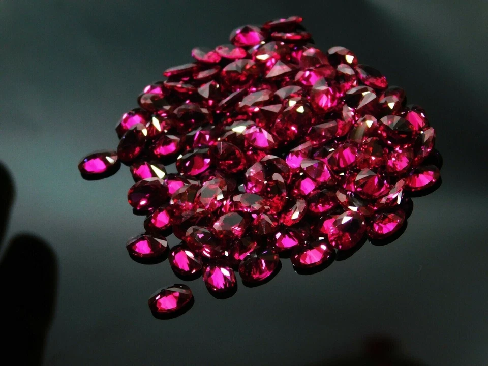 20 pcs Natural Red Ruby Loose Gemstone CERTIFIED Oval Shape 7x5 mm Lot - Image 4 of 4