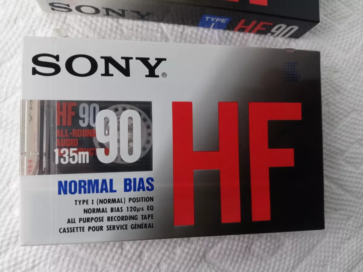 Sony HF 90 Normal Bias Blank Cassettes - 90-min ( 2PK BUNDLE Sealed )  27242431317