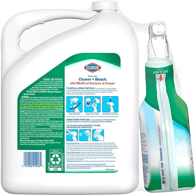 Clorox CleanUp AllPurpose Cleaner + Bleach, Original (Spray + Refill) eBay