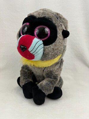 TY TySilk BEANIE BOOS - 10'' WASABI the Baboon Mandrill Monkey Plush Animal 2018