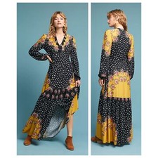 NEW Farm Rio Floral-Blocked Maxi Dress Size XS