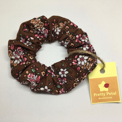 Satin Leopard Purple Brown Red Blue Floral Polkadot Hair Ties Elastic Scrunchies - Picture 3 of 53
