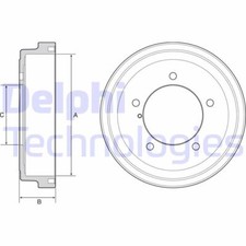 DELPHI BF531 Bremstrommel für SUZUKI