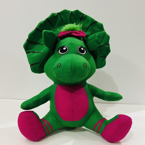 Barney & Friends Plush Baby Bop Girl Dino Toy 10” Stuffed Animal Green Purple - Picture 5 of 5
