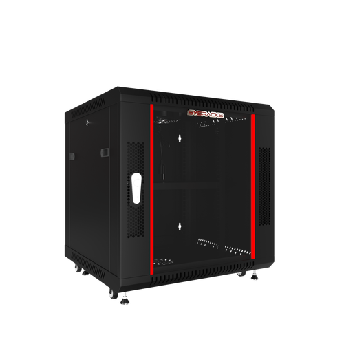 12U Server Rack Locking Network Cabinet Data Enclosure with PDU-Feet-Fan-Shelf - Picture 3 of 12