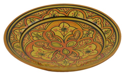 Moroccan Ceramic Plate Salad Pasta Bowl Serving Handmade Wall Hanging 8" Small - Picture 3 of 3