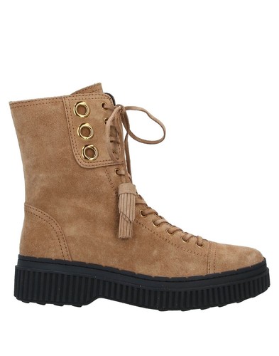 TOD’S Sand Suede Combat Tasseled Lace Up Boots 41.5 / 11.5 U.S New Without Box - Picture 6 of 10