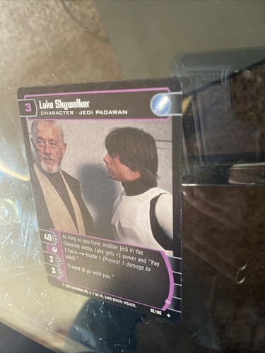 STAR WARS TCG WOTC A NEW HOPE Luke Skywalker 92/180 UNPLAYED NM - Picture 3 of 4