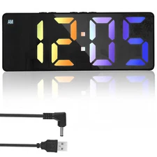 Digital Alarm Clock LED Alarm Clock USB/Battery Operated Snooze Function