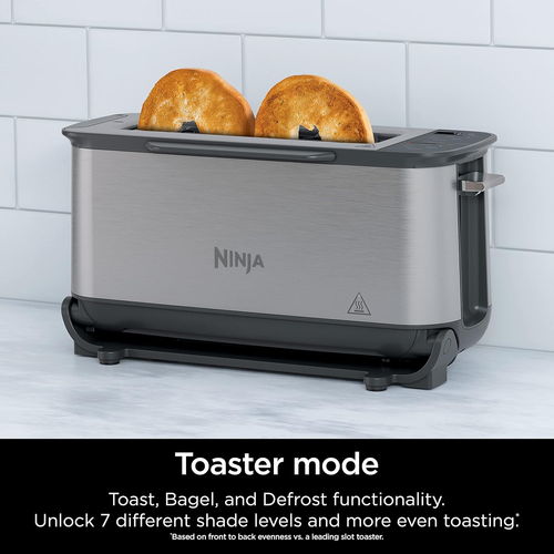 ST101 Foodi 2-in-1 Flip Toaster, 2 Scheiben Kapazität, Kompakt Toaster Ofen, Snack M - Bild 3 von 9