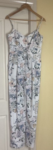 New Size 10 Forever New Harper Corset Floral Jumpsuit White Pockets RRP$229 - Picture 13 of 24