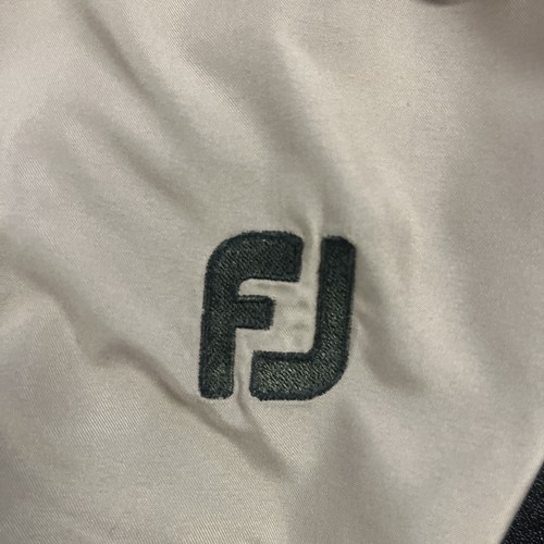FootJoy Jacket Mens Large Beige Windbreaker V Neck Pullover Golf Vintage Dadcore - Picture 3 of 5