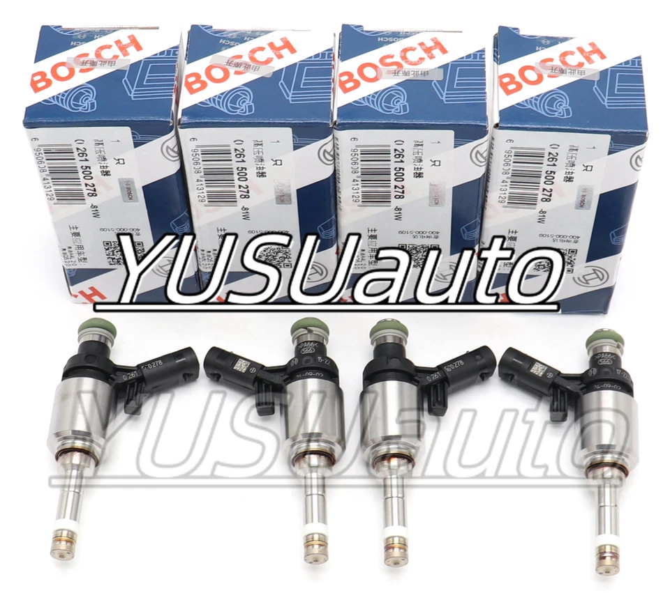 4x Inyectores de combustible BOSCH para VW GTI Tiguan AUDI A3 A4 A5 Q5 TT 2.0T 06H906036AE Foto 4 de 4