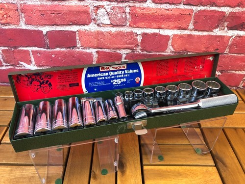 Brand-New SK TOOLS 20 Piece 3/8" DRIVE SOCKET SET Chrome No. 4520-76 USA MADE